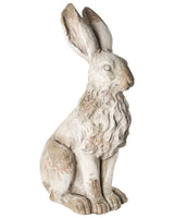 Decorative Garden Figurine Beige MgO Rabbit 17 x 29 x 56 cm Accent Piece Decoration Garden Terrace Patio Beliani
