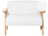 Kids Sofa White Boucle Upholstered with Armrests Modern 1-Seater Toddler Couch Beliani