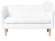 Kids Sofa White Boucle Upholstered with Armrests Modern 1-Seater Toddler Couch Beliani