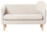 Kids Sofa Beige Boucle Upholstered with Armrests Modern 1-Seater Toddler Couch Beliani