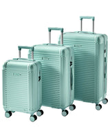 Set of 3 Suitcases Mint Green Synthetic Material Iron Silent Wheels Anti-Theft Zipper 3 Sizes TSA Lock Comfort Beliani