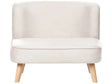 Kids Sofa Beige Velvet Upholstered Armless  Modern Children Toddler Couch Beliani