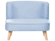 Kids Sofa Light Blue Velvet Upholstered Armless  Modern Children Toddler Couch Beliani