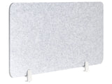 Desk Screen Grey PET Board Fabric Cover 120 x 50 cm Acoustic Screen Modular Mounting Clamps Home Office Beliani