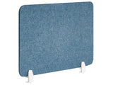 Desk Screen Blue PET Board Fabric Cover 80 x 50 cm Acoustic Screen Modular Mounting Clamps Home Office Beliani