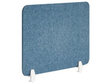 Desk Screen Blue PET Board Fabric Cover 72 x 50 cm Acoustic Screen Modular Mounting Clamps Home Office Beliani