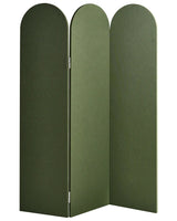 Acoustic Room Divider Green Polyester Steel Frame 3 Panels Decorative Screen Partition Beliani