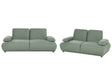 Sofa 3+2 Seater Set Light Green Fabric Upholstery Water-Repellent Wooden Legs Adjustable Backrest &amp; Armrests Living Room Furniture Beliani