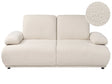 2 Seater Sofa Off-White Boucle Upholstery Adjustable Backrest &amp; Armrest Wooden Legs Living Room Modern Beliani