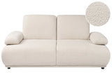 2 Seater Sofa Off-White Boucle Upholstery Adjustable Backrest &amp; Armrest Wooden Legs Living Room Modern Beliani