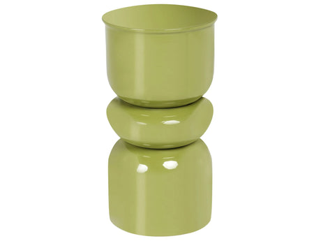 Accent Side Table Olive Green Iron Painted Indoor Living Room Bedroom Beliani