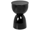 Accent Side Table Black Iron Painted Indoor Living Room Bedroom Beliani