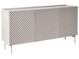 3 Door Sideboard Light Beige MDF Cabinet Metal Legs Modern Design Bedroom Living Room Beliani