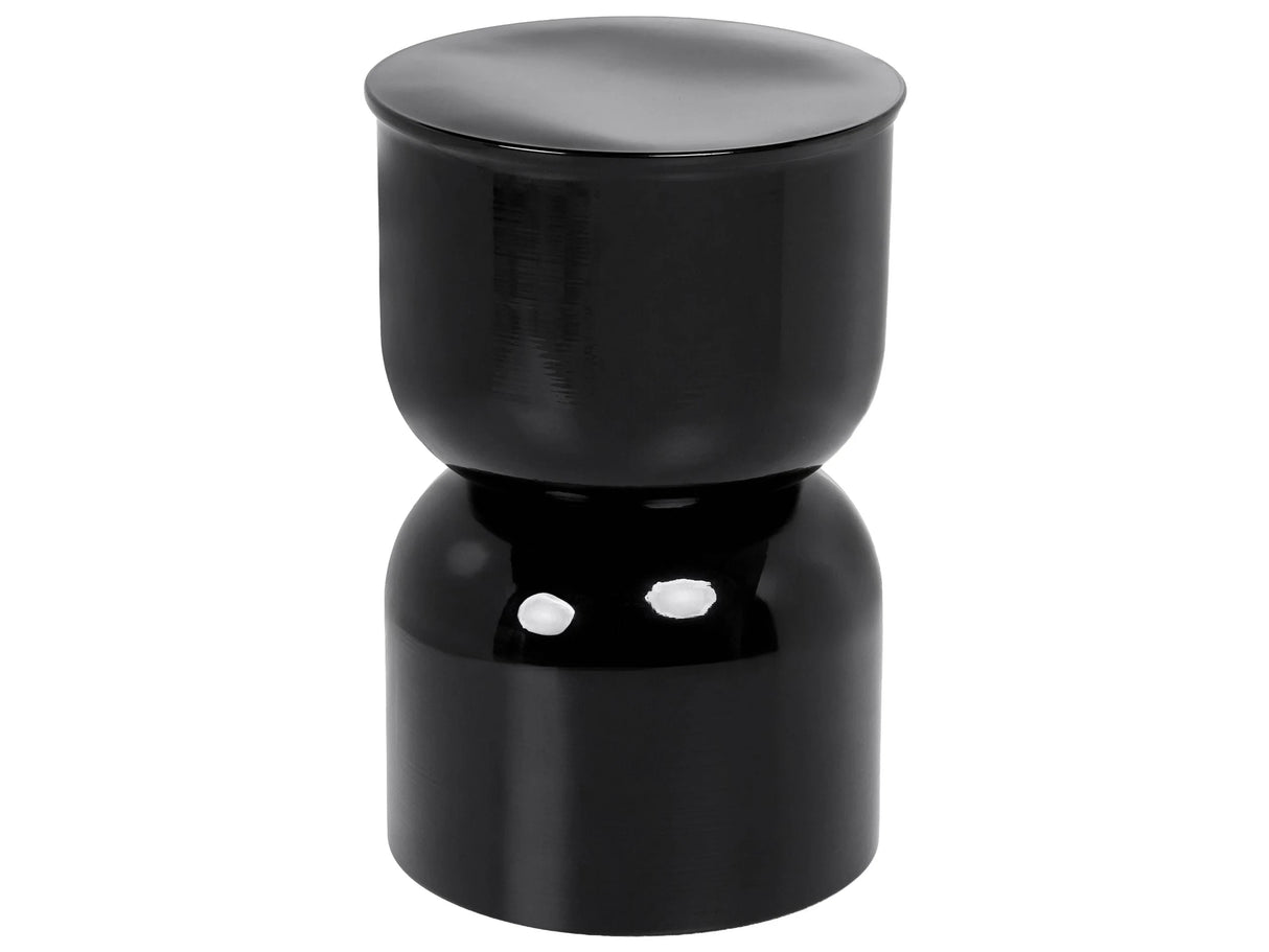 Accent Side Table Black Iron Painted Indoor Living Room Bedroom Beliani