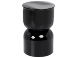 Accent Side Table Black Iron Painted Indoor Living Room Bedroom Beliani
