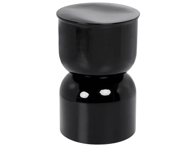 Accent Side Table Black Iron Painted Indoor Living Room Bedroom Beliani