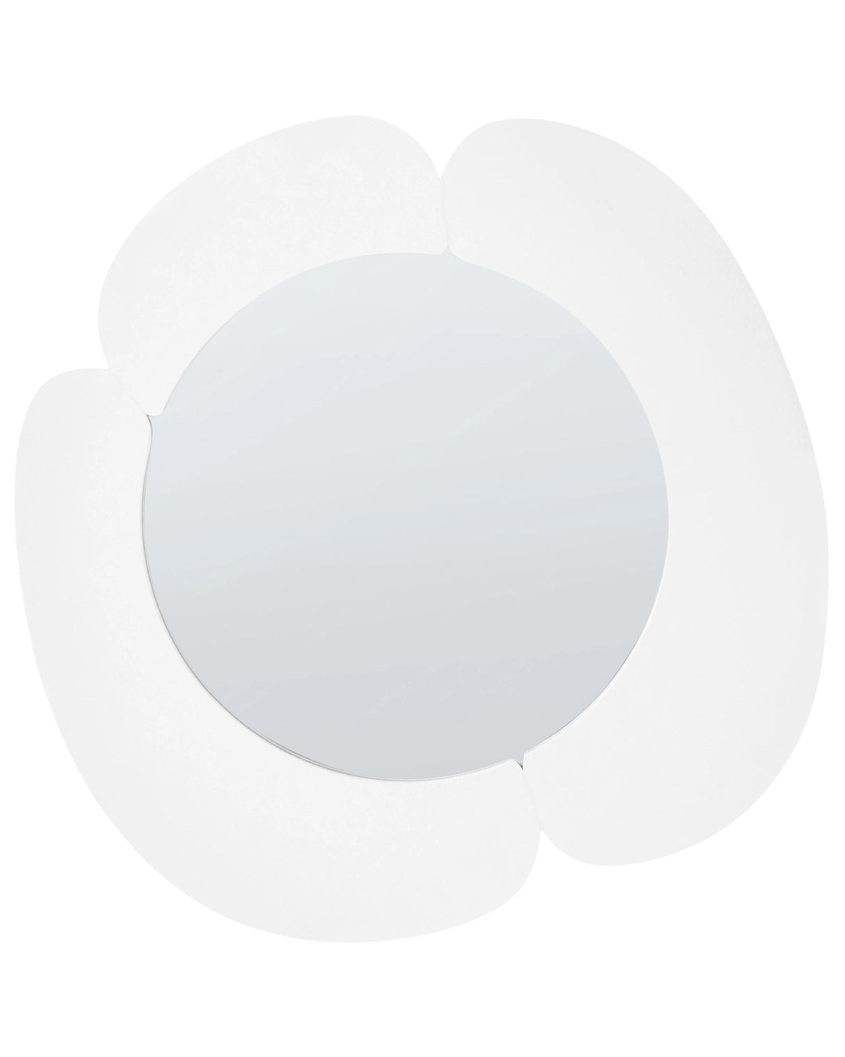 Wall Mirror White MDF Irregular Shape Decorations Home Accessories Decorative Beliani