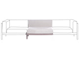 Sofa Extension Module Garden Sofa Taupe Synthetic Frame Armless Design Outdoor with Cushions Modern Style Beliani