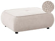 Ottoman Beige Boucle Square Footstool Quality Upholstery Padded Decorative Mid-Century Modern Style Living Room Beliani