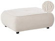 Ottoman Off-White Boucle Square Footstool Quality Upholstery Padded Decorative Mid-Century Modern Style Living Room Beliani