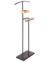 Coat Rack Black Steel Metal 118 cm Freestanding Clothes Stand with Shelves Industrial Hallway Beliani