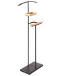 Coat Rack Black Steel Metal 118 cm Freestanding Clothes Stand with Shelves Industrial Hallway Beliani