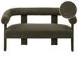 2 Seater Sofa Green Boucle Upholstery Retro Design Upholstered Legs Living Room Beliani