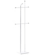 Coat Rack Silver Steel Metal 162 cm Freestanding Clothes Stand 6 Hooks Modern Hallway Beliani