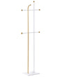 Coat Rack Gold Steel Metal 162 cm Freestanding Clothes Stand 6 Hooks Modern Hallway Beliani