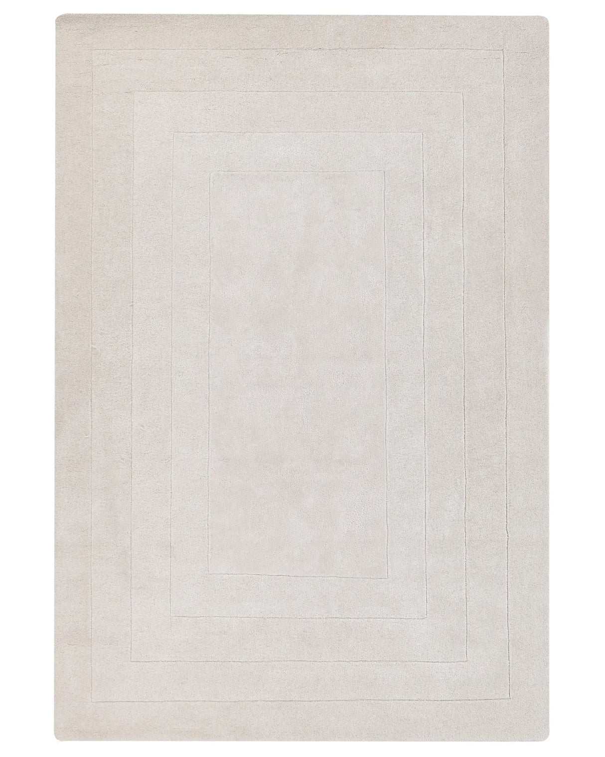 Area Rug Light Beige Viscose and Wool Solid Pattern 160 x 230 cm Modern Glam Style Beliani