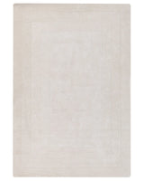 Area Rug Light Beige Viscose and Wool Solid Pattern 160 x 230 cm Modern Glam Style Beliani