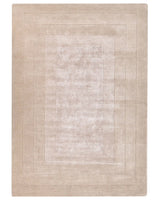 Area Rug Beige Viscose and Wool Solid Pattern 160 x 230 cm Modern Glam Style Beliani