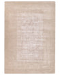 Area Rug Beige Viscose and Wool Solid Pattern 160 x 230 cm Modern Glam Style Beliani