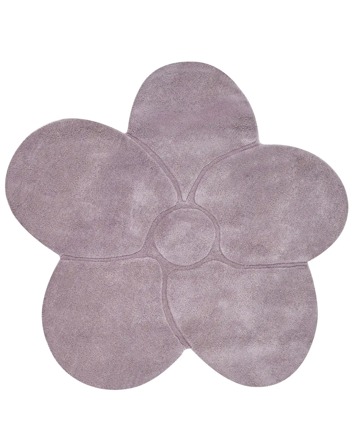 Area Rug Violet Wool 140 x 140 cm Irregular Flower Shape Accent Rug Beliani