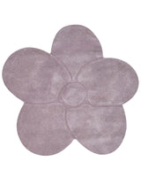 Area Rug Violet Wool 140 x 140 cm Irregular Flower Shape Accent Rug Beliani