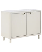 Storage Cabinet Beige Steel with 2 Shelves and 2 Doors Home Office Modern Style Beliani