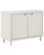 Storage Cabinet Beige Steel with 2 Shelves and 2 Doors Home Office Modern Style Beliani