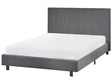 Slatted Bed Frame Grey Polyester Fabric Upholstered EU Small Double Size 4ft Modern Design Beliani