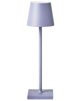 Table Lamp Light Violet Aluminium Indoor Outdoor Modern with Touch Switch USB Cable Charging Wireless Beliani