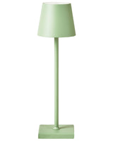 Table Lamp Light Green Aluminium Indoor Outdoor Modern with Touch Switch USB Cable Charging Wireless Beliani