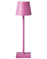 Table Lamp Pink Aluminium Indoor Outdoor Modern with Touch Switch USB Cable Charging Wireless Beliani