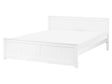 Bed Frame White Pine Wood MDF EU King Size 5ft3 Headboard Minimalist Beliani