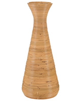 Decorative Vase Natural Rattan 70 cm Boho Rustic Style Home Decor Beliani