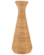 Decorative Vase Natural Rattan 70 cm Boho Rustic Style Home Decor Beliani