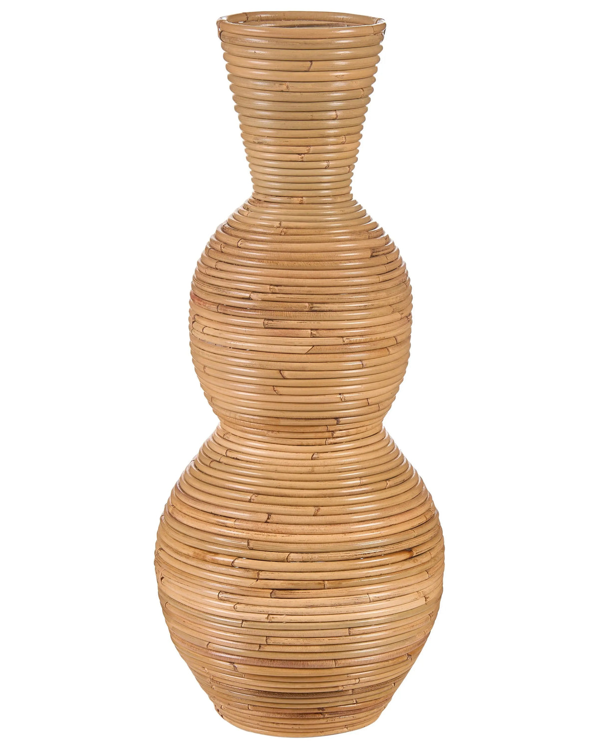 Decorative Vase Natural Rattan 70 cm Boho Rustic Style Home Decor Beliani
