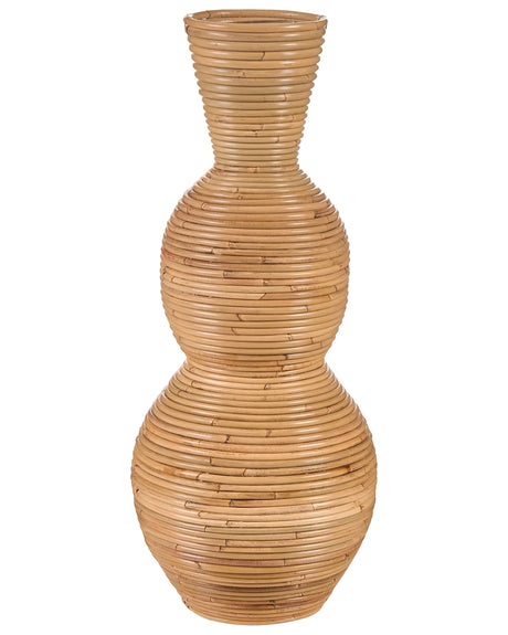 Decorative Vase Natural Rattan 70 cm Boho Rustic Style Home Decor Beliani