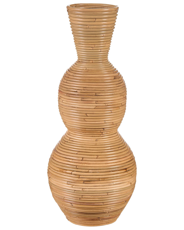 Decorative Vase Natural Rattan 70 cm Boho Rustic Style Home Decor Beliani