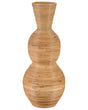 Decorative Vase Natural Rattan 70 cm Boho Rustic Style Home Decor Beliani