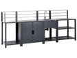 4 Piece Outdoor Kitchen Set Graphite Grey Aluminium Storage Cabinet Island Sink Outdoor Kitchen Cooking Station Beliani