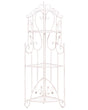 Shelving Unit Iron White 3 Tier Shelves Mobile Bathroom Retro Style Beliani